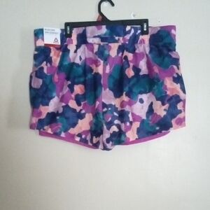 NWT Reebok Multi-Color Pastel Print Athletic Swim Shorts XXXL Plus Size